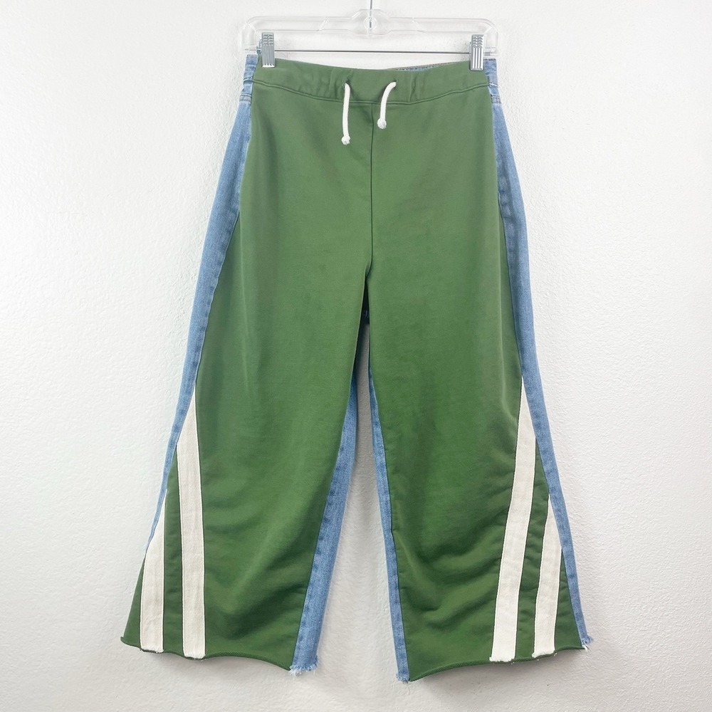 Austin Landing Jeans Womens Size 3 Sporty Mixed Media Cropped Wide Leg *ALTERED*
